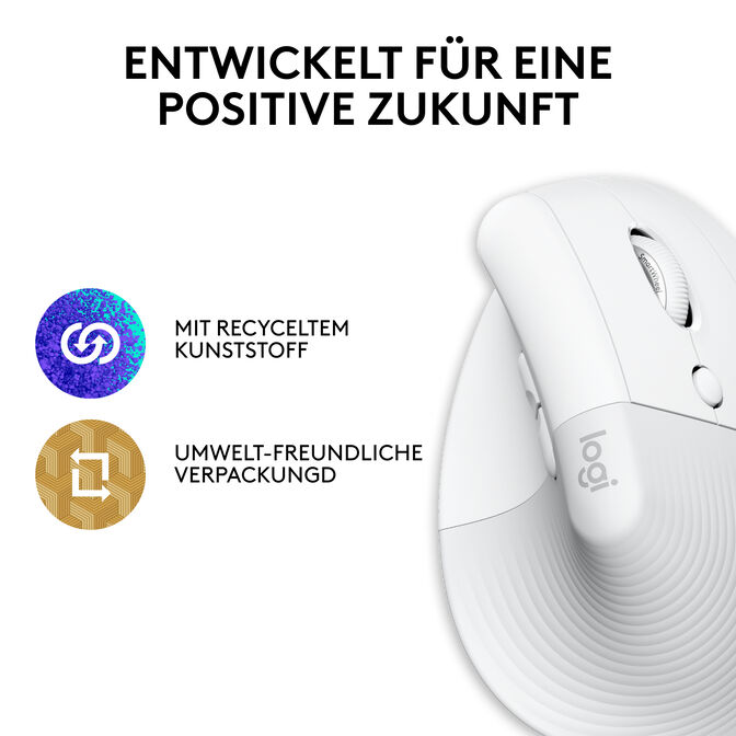 Rat&oacute;n Logitech Lift for Mac Vertical Ergonomic Wireless White image number 14