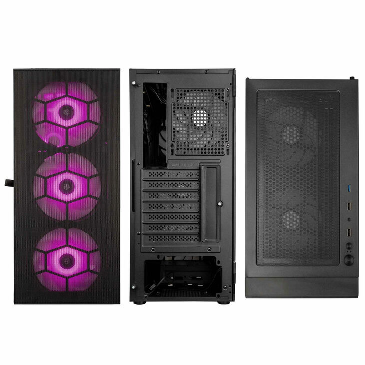 Caja ATX Kolink Observatory HF Mesh ARGB Negro image number 3