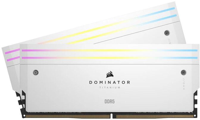 Corsair Kit 32GB (2 x 16GB) DDR5 7000MHz Dominator Titanium RGB White CL34 image number 0