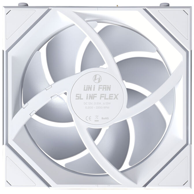 Ventilador Lian Li UNI FAN SL120 Infinity FLEX Wireless Reverse Blade Blanco 120mm image number 5