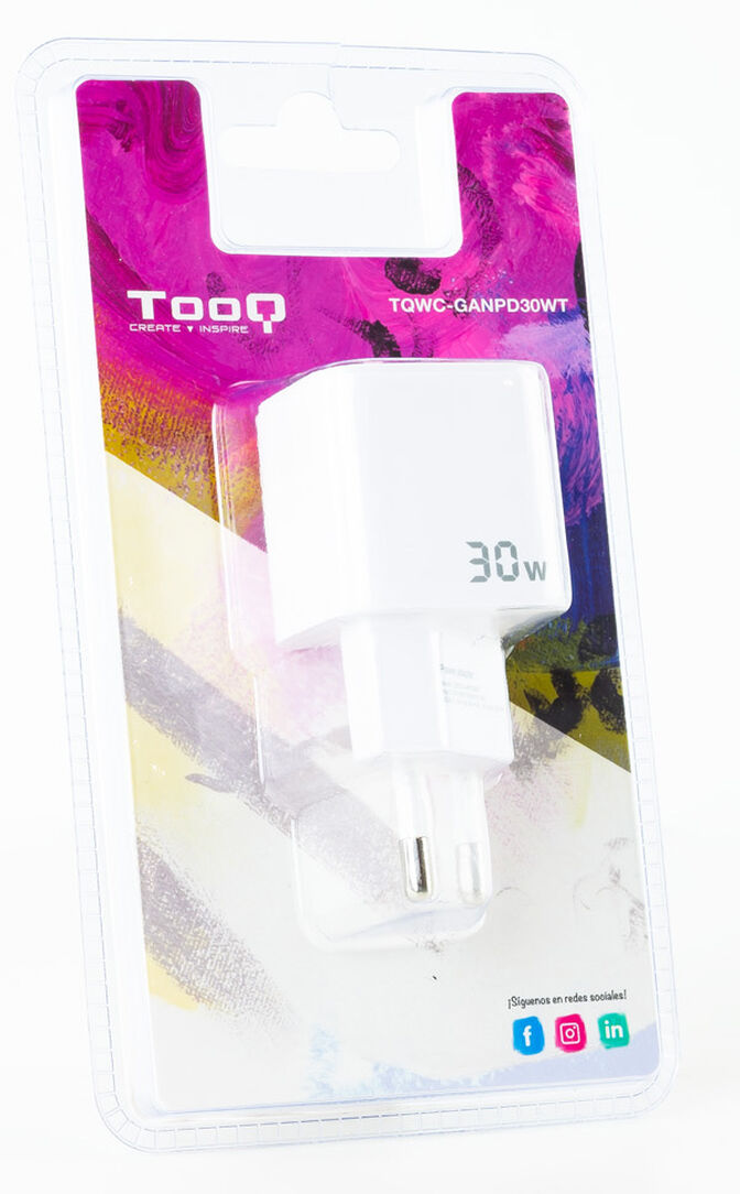 Cargador GaN Tooq USB-C/PD 30W image number 2
