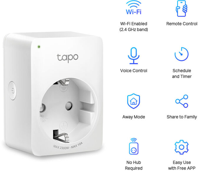 Tomas Inteligente TP-Link Tapo P100 Wi-Fi Mini image number 1