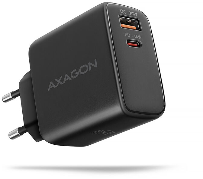 Cargador de pared AXAGON ACU-PQ45 QC3.0,4.0/AFC/FCP/PPS/Apple + PD type-C 45W Negro image number 0