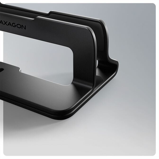 Soporte Vertical AXAGON STND-VB  para Port&aacute;tiles Ajustable Aluminio Negro image number 1