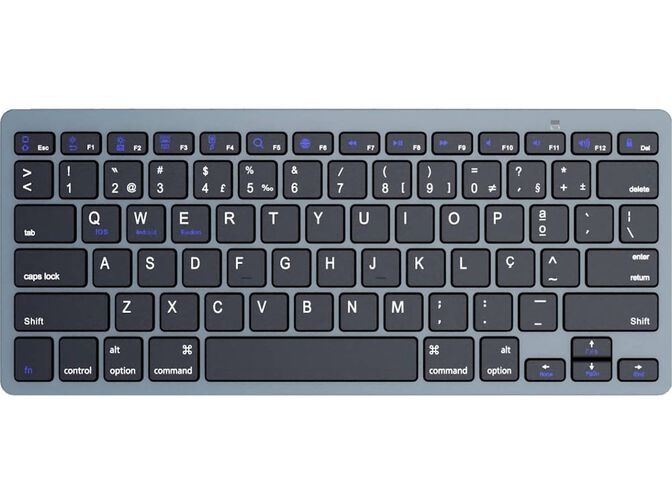 Teclado Ewent EW3120 Ultra-Slim Bluetooth PT Cinza image number 0