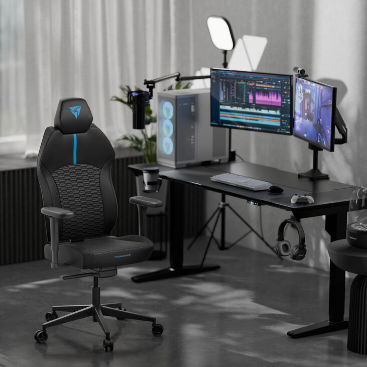Silla Gaming Ergonomica ThunderX3 SOLO 360 - Racer Blue image number 10