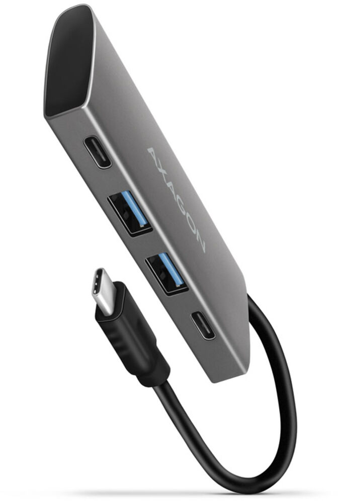 Multiport-Hub AXAGON HMC-4G2, USB 3.1, Gbit-LAN, 2x USB-A, 2x USB-C image number 0