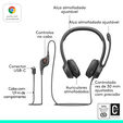 Headset Logitech H390 USB-C Preto image number null