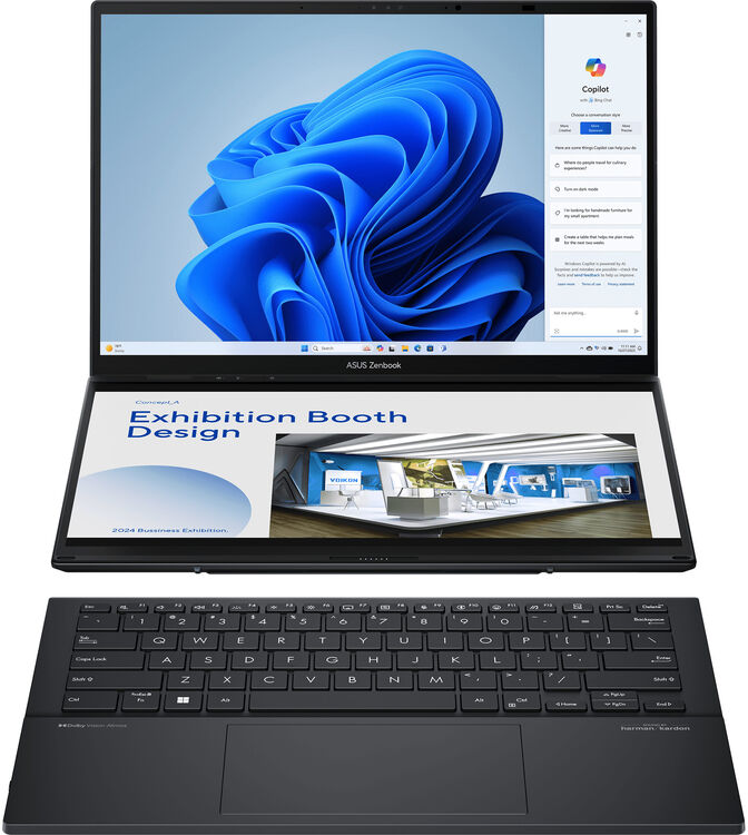 Port&aacute;til ASUS ZenBook Duo UX8406C 14" Ultra 9 285H 32GB DDR5 1TB Arc Graphics 3K OLED 120Hz W11 Pro image number 0