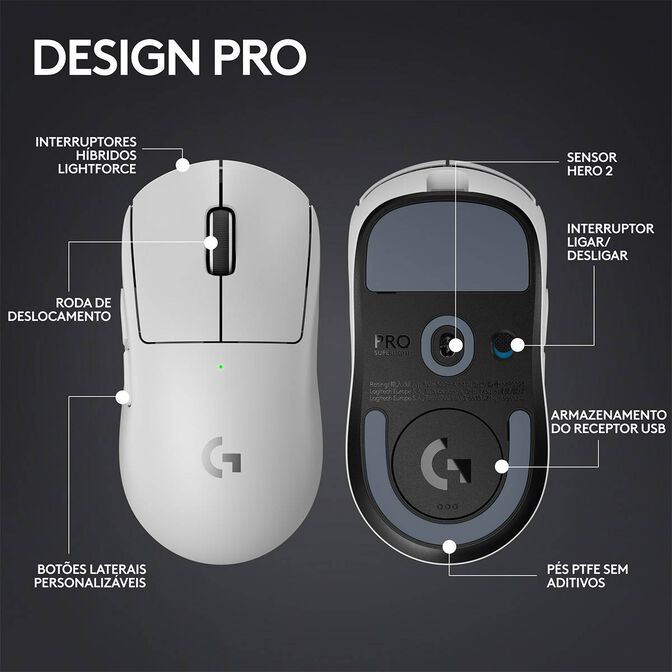 Rat&oacute;n Logitech G Series PRO X Superlight 2 Wireless 44000DPI Branco image number 7