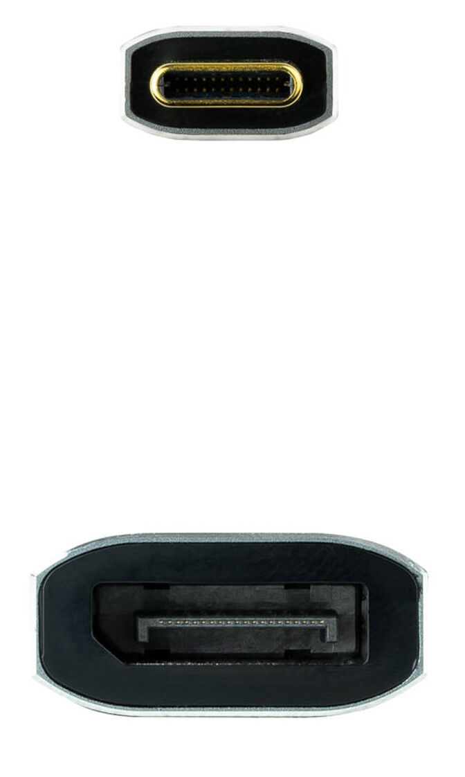 Adaptador NanoCable USB-C para DisplayPort 8K 15 CM Alum&iacute;nio image number 2