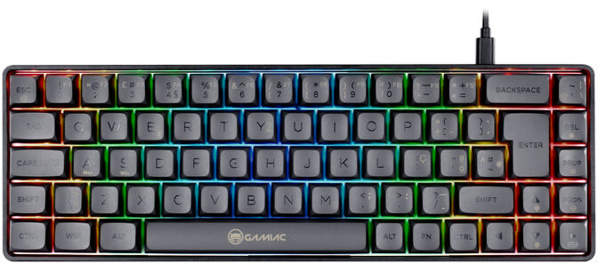 Teclado Mec&acirc;nico GAMIAC TKL RGB69G SF Kailh Red Preto/Cinzento (PT) image number 4