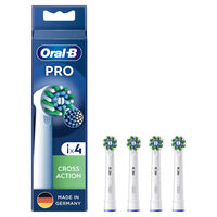 Recambios para Cepillo de Dientes El&eacute;ctrico Oral-B CrossAction Pro Pack 4 Unidades Blanco