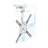 Soporte de Techo Tooq Inclinable Rotación y Ajuste de Altura 23" a 55" Máx. 20Kg image number null