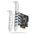 Adaptador PCIe AXAGON PCEU-43RS, 4x USB3.0 UASP VIA, 15-pin SATA image number null
