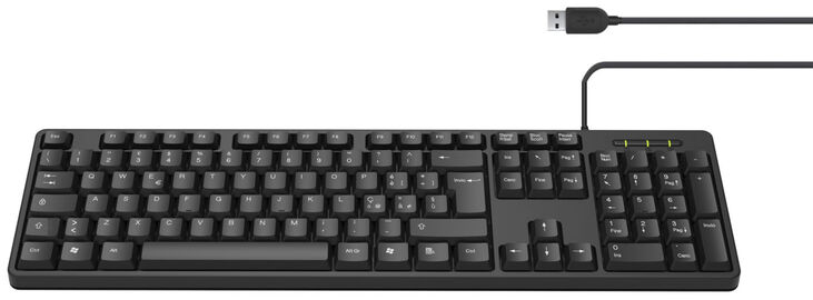 Teclado Ewent Slim Layyt PT USB Negro image number 1