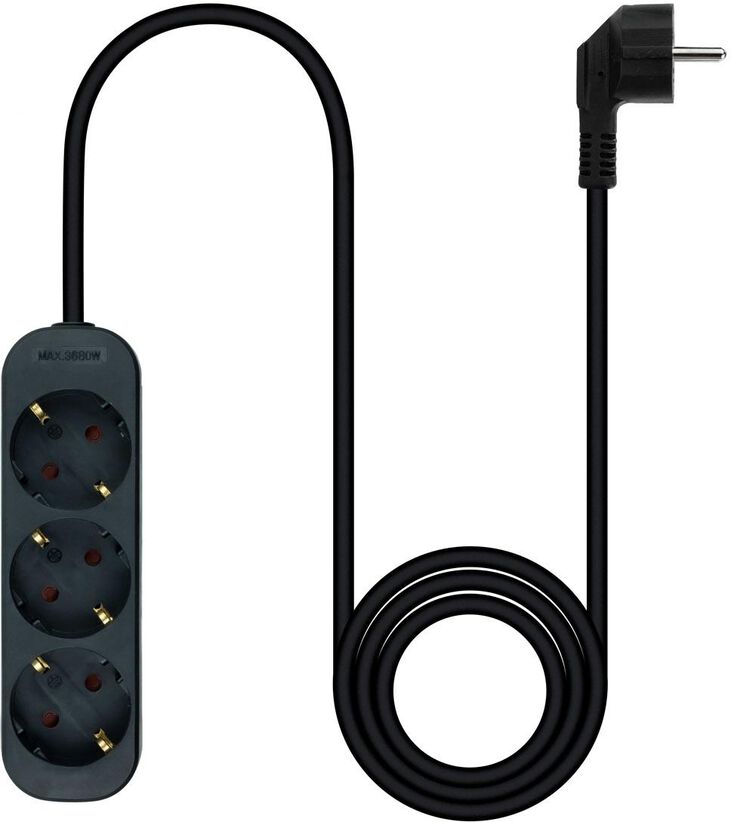 Regleta Nanocable 3 Tomas 1.4 M Negro image number 1