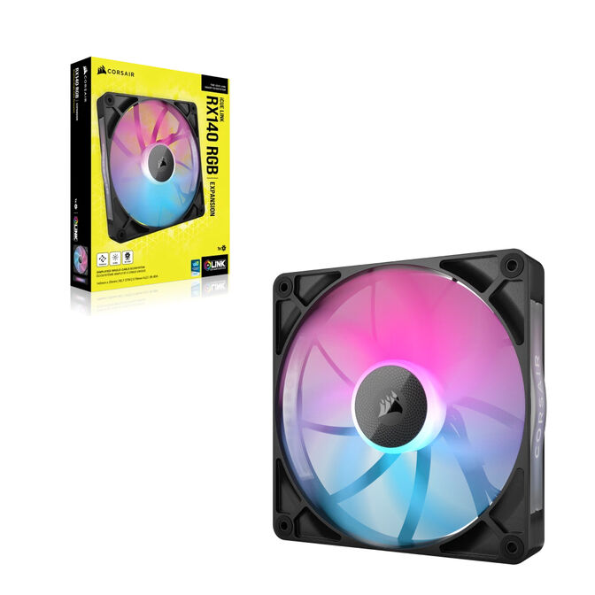 Ventilador Corsair iCUE Link RX140 RGB PWM Negra 140mm image number 1
