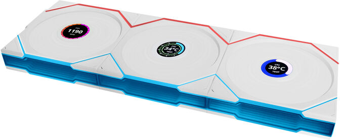 Ventilador Lian Li UNI FAN TL120 LCD Wireless RGB PWM Blanco 120mm (Pack 3) image number 3