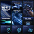 Router de Viagem GL.iNet GL-BE10000 Slate 7 Pro Wireless BE10000 Wi-Fi 7 Tri Band image number null