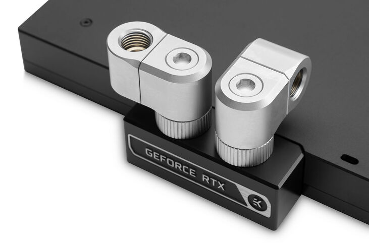 Conector Rotativo EKWB Quantum Torque Doble Rotary Desplazamiento 21mm G1/4 Titanio image number 4