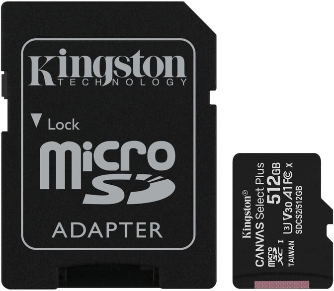 Tarjeta de Memoria Kingston Canvas Select Plus MicroSDHC UHS-I A1 512GB image number 2