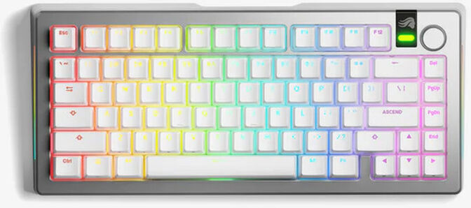 Teclado Mec&acirc;nico Glorious GMMK 3 Pro Wireless 75% Prateado - Fox Switch (US) image number 0
