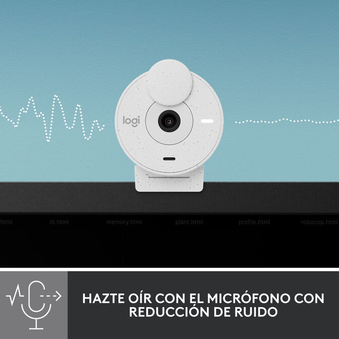 Webcam Logitech Brio 300 Full HD 1080p USB Type-C Blanca image number 8