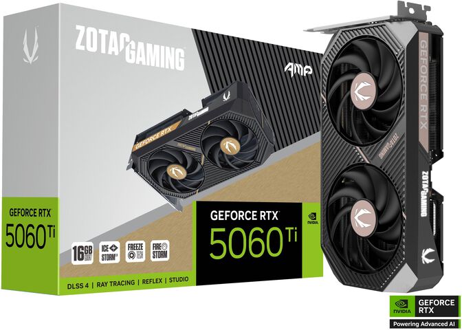 Tarjeta Gr&aacute;fica ZOTAC GeForce&reg; RTX 5060 Ti Amp 16GB GDDR7 DLSS4 image number 0