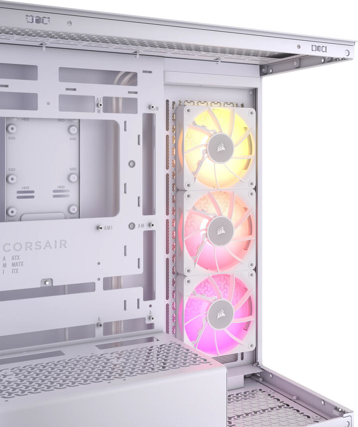 Torre ATX Corsair iCUE LINK 3500X RGB Blanco Cristal Templado image number 2