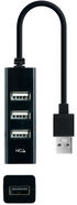 Hub USB 2.0 NanoCable 4x USB 2.0 USB-A/M-USB 2.0/F 15 CM Negro image number null