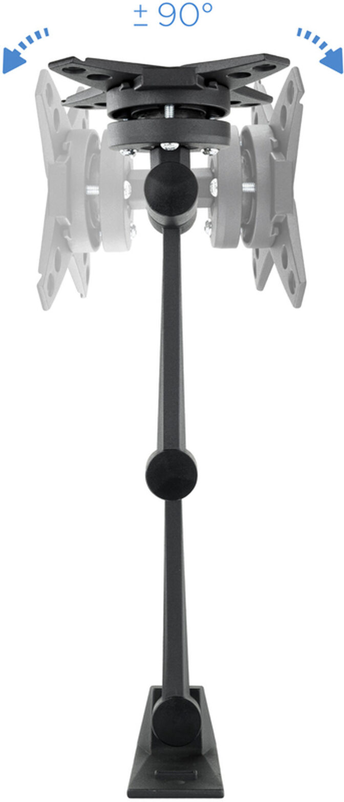 Soporte de Pared Tooq Tilt e GiRat&oacute;nrio 3 Pivots 13" a 27" Max. 15kg Negro image number 4