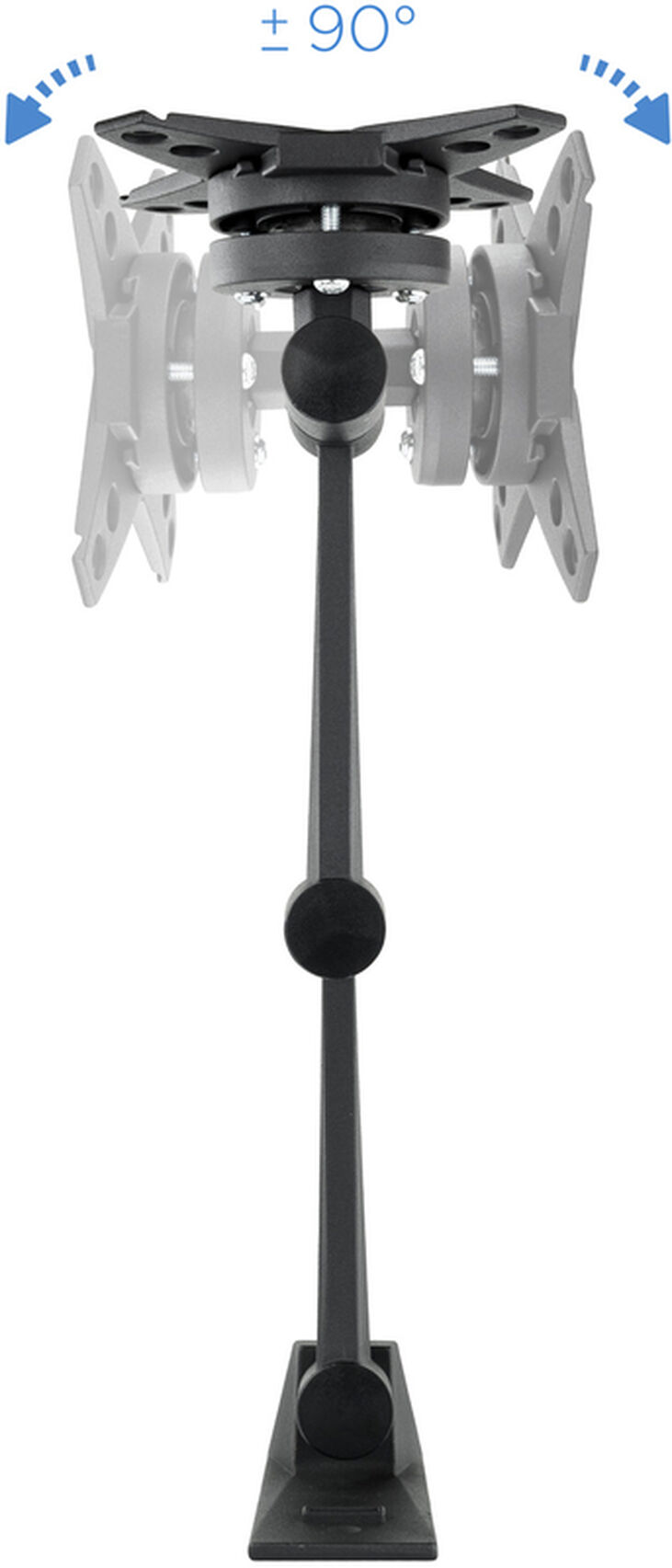 Soporte de Pared Tooq Tilt e GiRatónrio 3 Pivots 13" a 27" Max. 15kg Negro image number 4