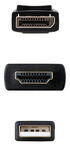 Cable Conversor NanoCable HDMI 2.0 para DisplayPort V1.2 1.8 M Negro image number null
