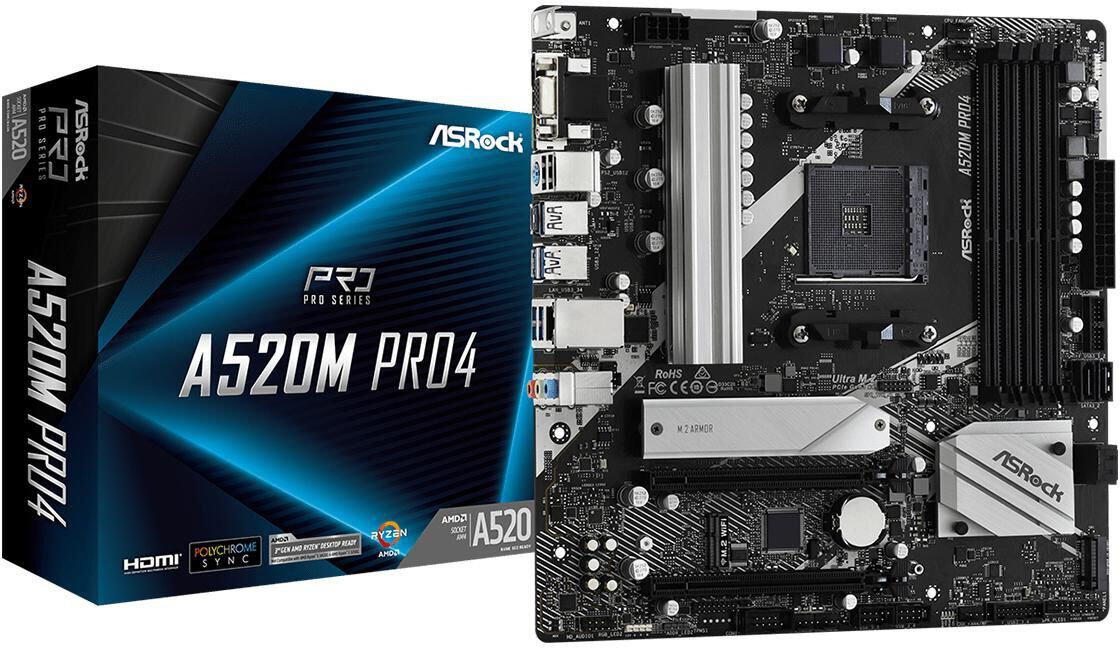 Placa Base ASRock A520M Pro4