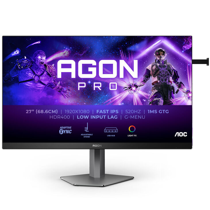 Monitor AGON by AOC PRO 27" AG276FK Fast IPS FHD 520Hz 0.5ms Adaptive Sync HDR400 image number 1