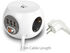 Regleta Cúbica Ewent 3 Tomas + 3 Portas USB 2.4A c/ Cable 1.5 M Blanco image number null