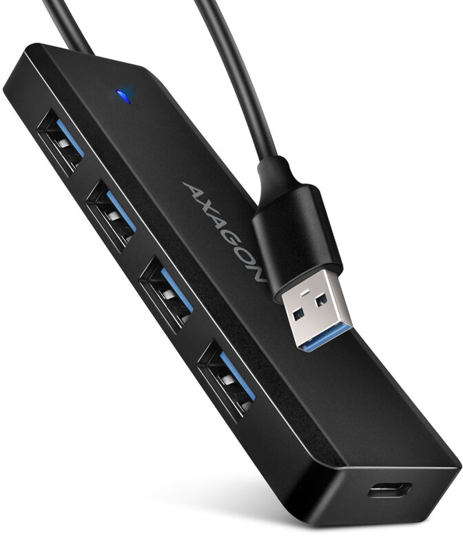Travel Hub AXAGON HUE-C1A 4x USB3.2 Gen 1 USB-C power IN, w, Type-A - 20cm image number 0
