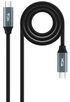 Cable USB 3.2 Gen2x2 Nanocable 20Gbps 5A/100W 4K@60Hz USB-C M/M 1.5 M Negro image number null
