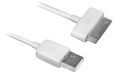 Cable USB 2.0 Ewent Tipo A Macho para Apple 30 Pin 1 M Blanco image number null