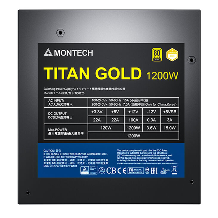 Fuente Modular Montech Titan 1200W 80 Plus Gold PCIE5 (Cybenetics Gold) image number 6