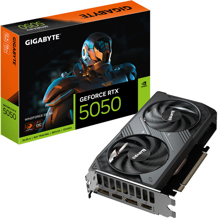 Tarjeta Gráfica Gigabyte GeForce® RTX 5050 WindForce OC 8GB GDDR6 DLSS4 image number 1