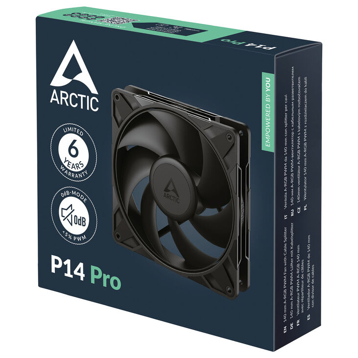 Ventoinha Arctic P14 PRO PWM 140mm - Preto image number 5