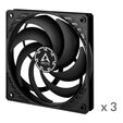 Ventilador Arctic P12 Slim PWM PST 120mm (Pack 3) image number null