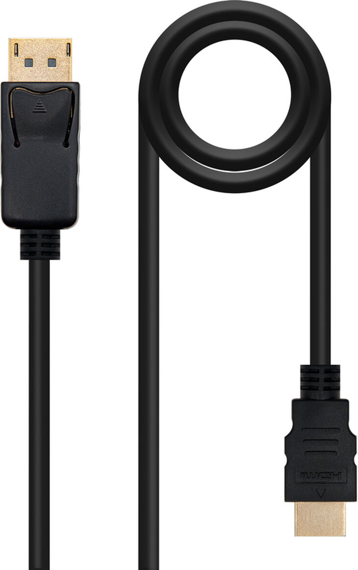 Cable Conversor NanoCable DisplayPort/M para HDMI/M 5 M Negro image number 0