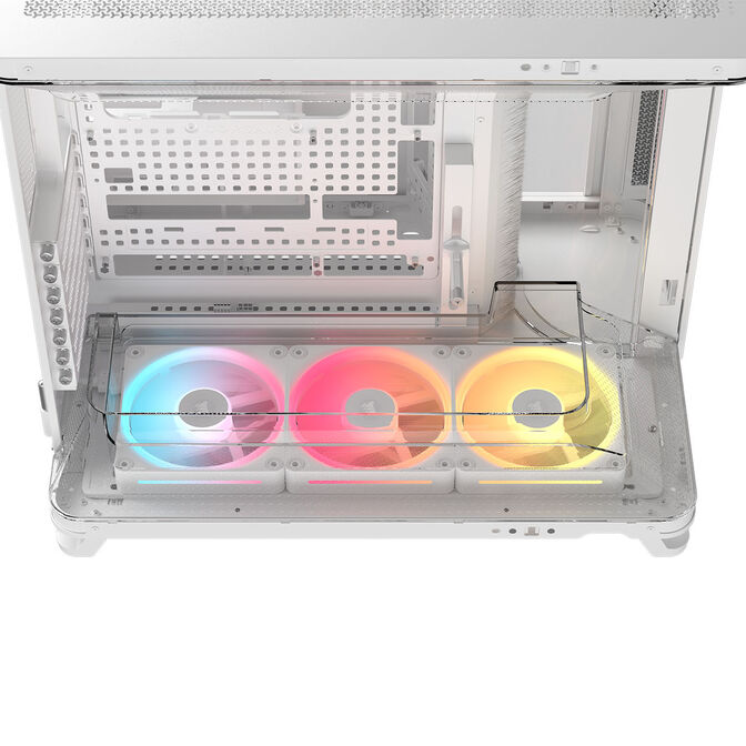 Torre E-ATX Corsair AIR 5400 LX-R Link Blanca Cristal Templado image number 11