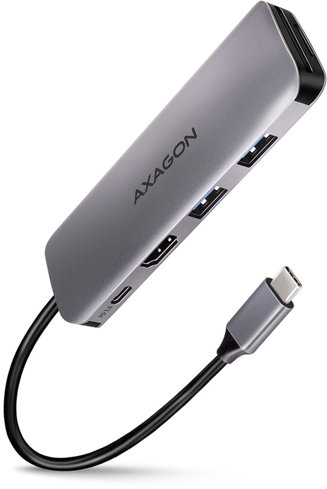 HUB USB-C AXAGON HMC-5 2x USB-A, HDMI, SD/microSD, USB 3.2 Gen 1 hub, PD 100W image number 0