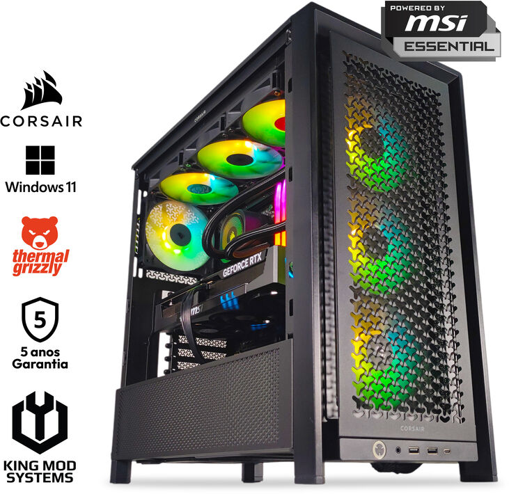 Ordenador King Mod Gamer-PC x iCUE Ryzen 7 9700X 32GB DDR5 1TB RTX 5070 WiFi W11 Bonus
