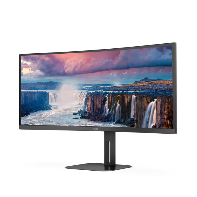 Monitor Curvo AOC 34" CU34V5C/BK VA WQHD 100Hz 1ms USB-C 3.2 ( DP alt + PD65W) image number 2