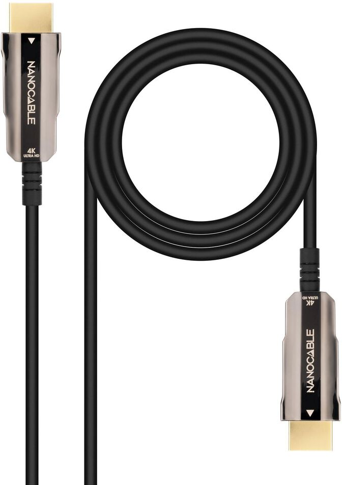 Cable Nanocable HDMI V2.0 AOC 18Gbps 20M Negro image number 0